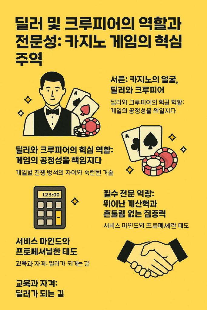 딜러 및 크루피어의 역할과 전문성 카지노 게임2